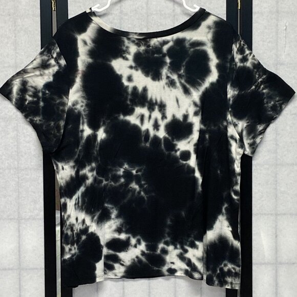 Dirtee Laundry Short Sleeve Tie Dyed Born to Ride Moto Slit Top Biker Tee Shirt - Picture 2 of 13